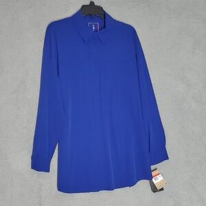 Nike Men's Vibrant Blue Dress Shirt